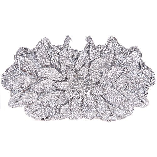 Clutch Metal Floral Cristal