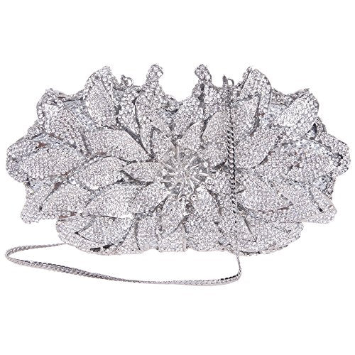 Clutch Metal Floral Cristal