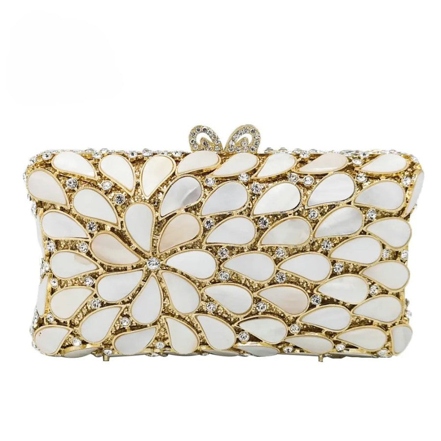 Clutch Madressa Cristais Madrepérola