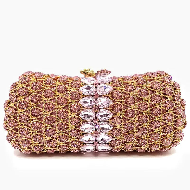 Clutch Crystal Diamantes Cadena