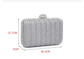 Weave Straw Evening Clutch para Mulheres, Bolsas de Ombro, Embreagens De Casamento, Sac Nupcial, Bolsa de Luxo, Moda Festa, Verão