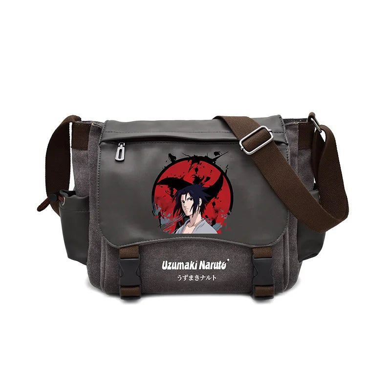 One Piece Impresso Canvas Messenger Bag, Mochila Casual Cartoon Wukong Chinchilla, Bolsa de Ombro de Viagem Resistente ao Desgaste, Hokage, Novo