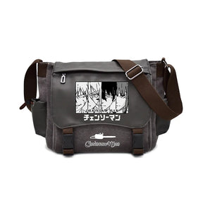 One Piece Impresso Canvas Messenger Bag, Mochila Casual Cartoon Wukong Chinchilla, Bolsa de Ombro de Viagem Resistente ao Desgaste, Hokage, Novo