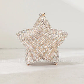 Alizekerr estrela em forma de cristal sacos de noite feminino 2024 boutique lindo gradiente cor diamante mini bolsas embreagem festa casamento