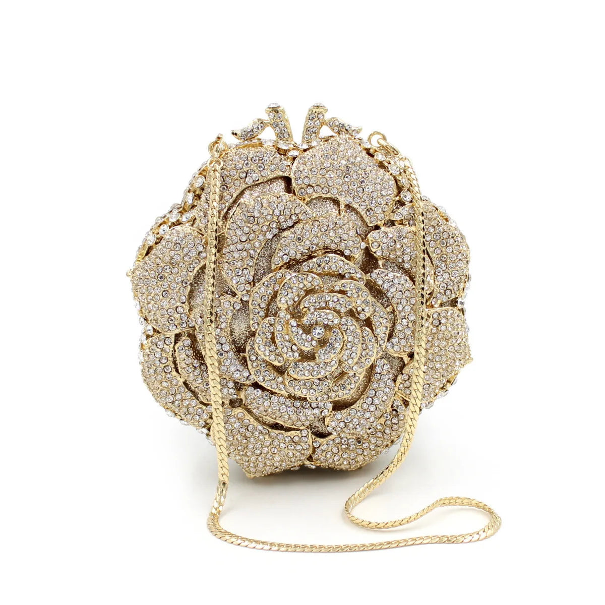 Clutch Metal Flor de Cristal