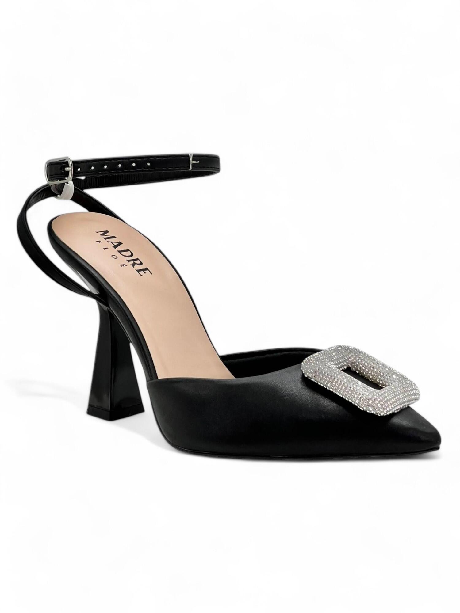 Sandália Slingback Madre Flore Preto